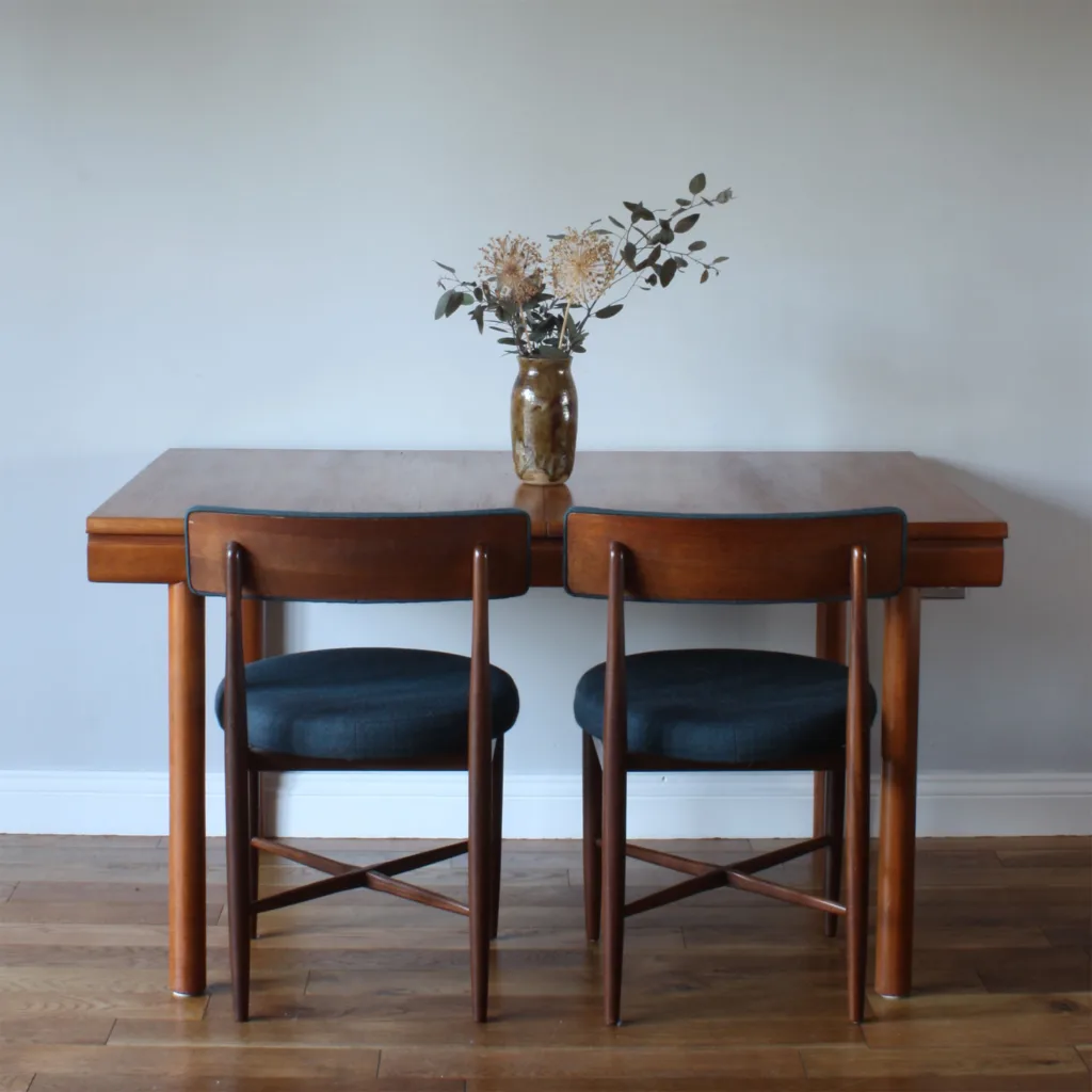 Large Midcentury White & Newton Extending Teak Dining Table
