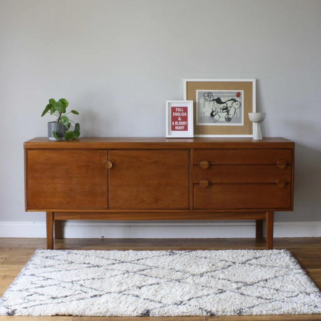 Rare Large Vintage 1960s Restored Nathan Teak Sideboard