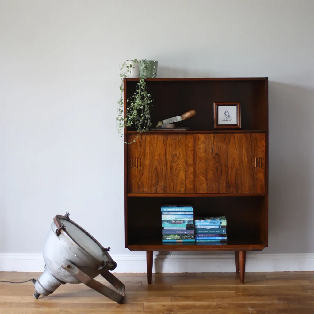 Vintage Danish Rosewood Display Cabinet / Bookcase