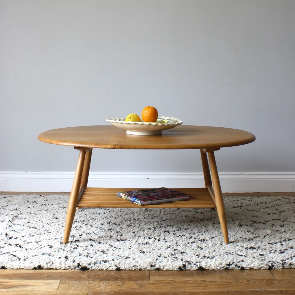 Rare Vintage 1960s Ercol Windsor Model 454 Oval Supper Table