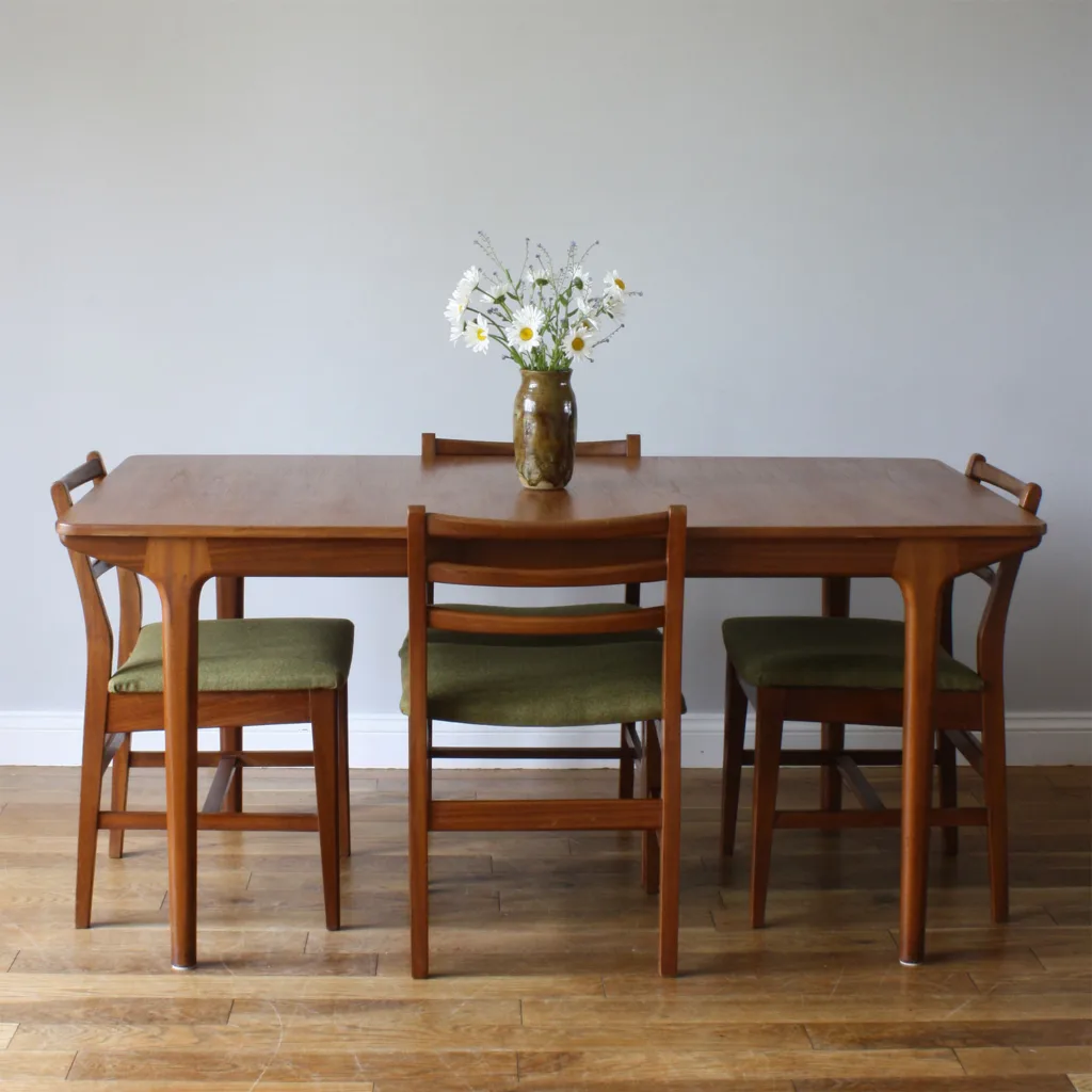 Vintage AH McIntosh Double Extending Teak Dining Table
