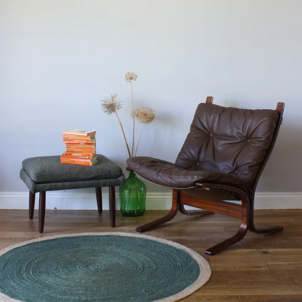Original Norwegian 'Siesta' Bentwood Leather Chair by Ingmar Relling for Westnofa