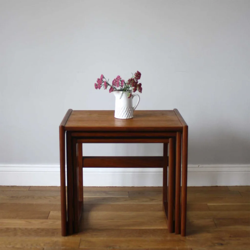 Vintage G Plan Quadrille Teak Nest Of Three Tables