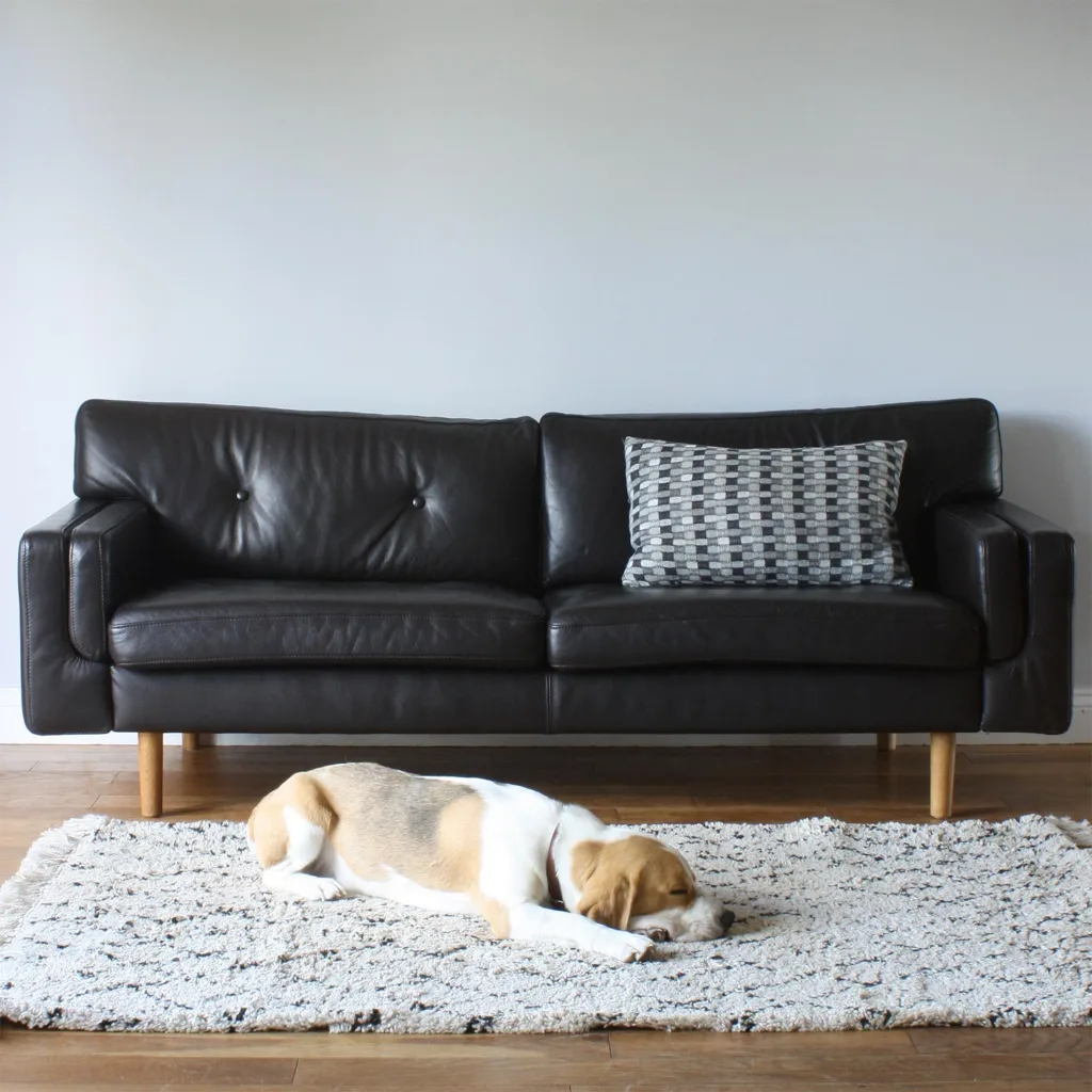 Vintage Dark Brown Leather Natuzzi Style Three Seater sofa