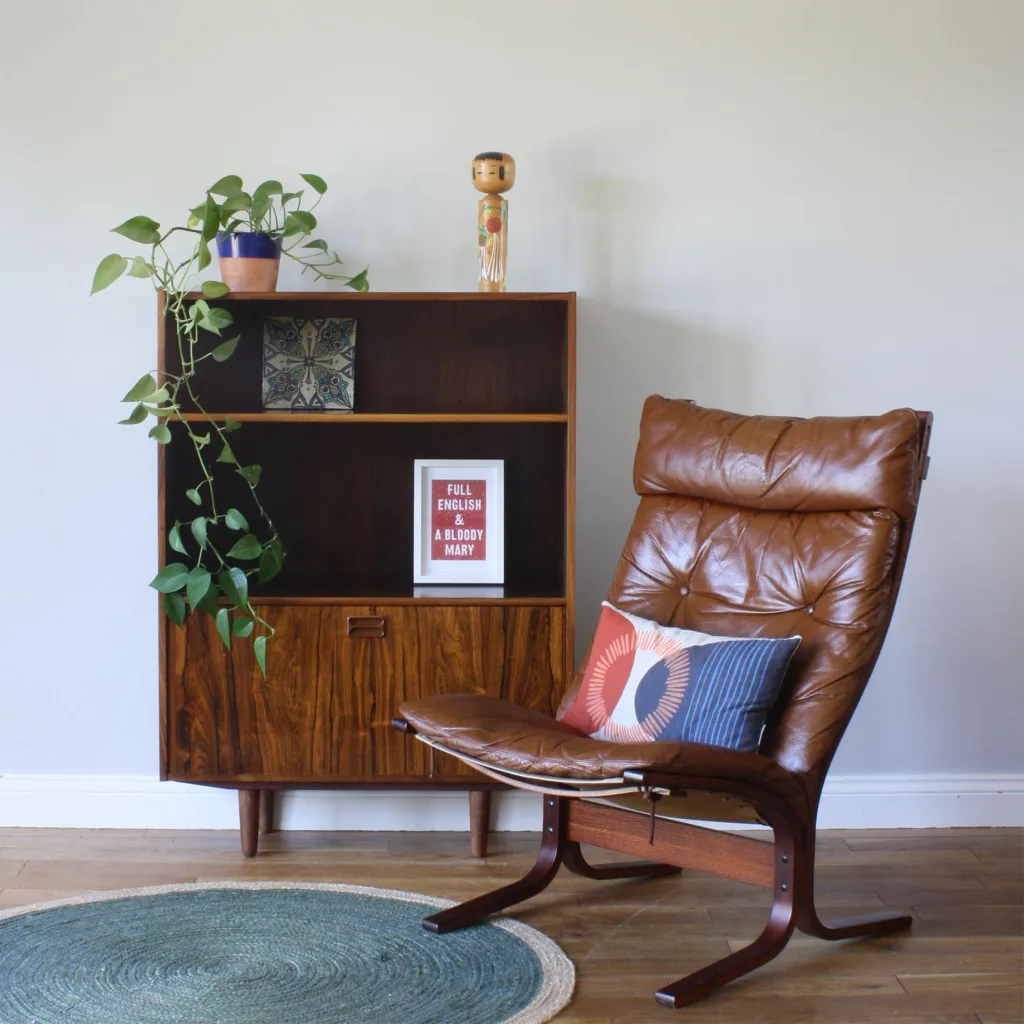 Norwegian 1970's Westnofa 'Siesta' Tall Leather Bentwood Chair by Ingmar Relling