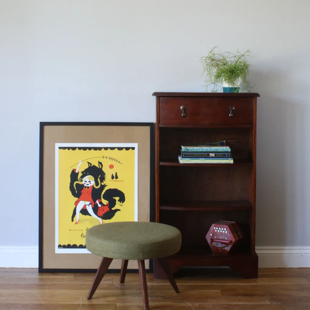 Antique Edwardian Bow Front Small Mahogany Bookcase with Drawer