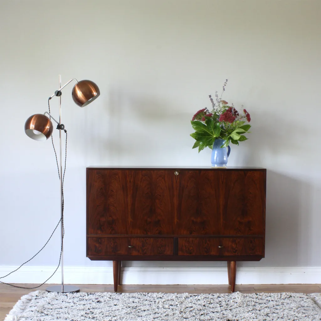 Original Vintage Danish Rosewood Cabinet with Drawers