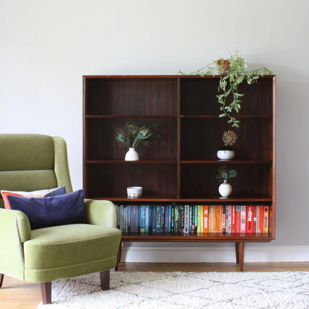 Large Midcentury 1960s Danish Rosewood Bookcase / Shelf Unit by Brouers Møbelfabrik