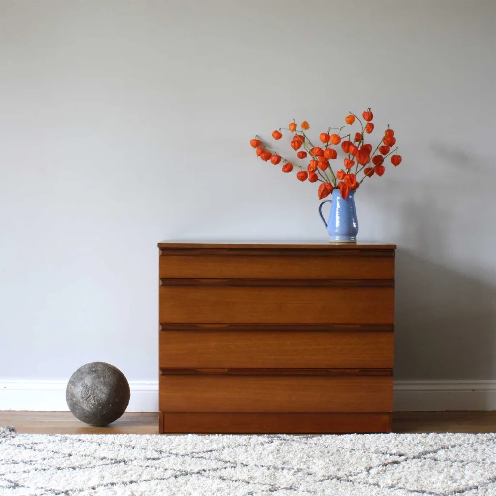 Original Midcentury Avalon Teak Chest of Drawers