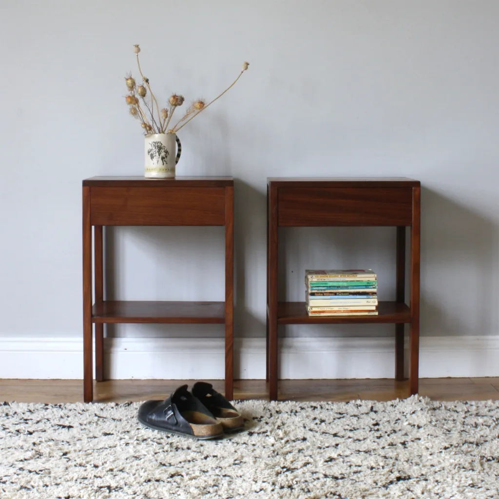 Pair of 1960s Afromosia Bedside Tables by Richard Hornby for Fyne Ladye