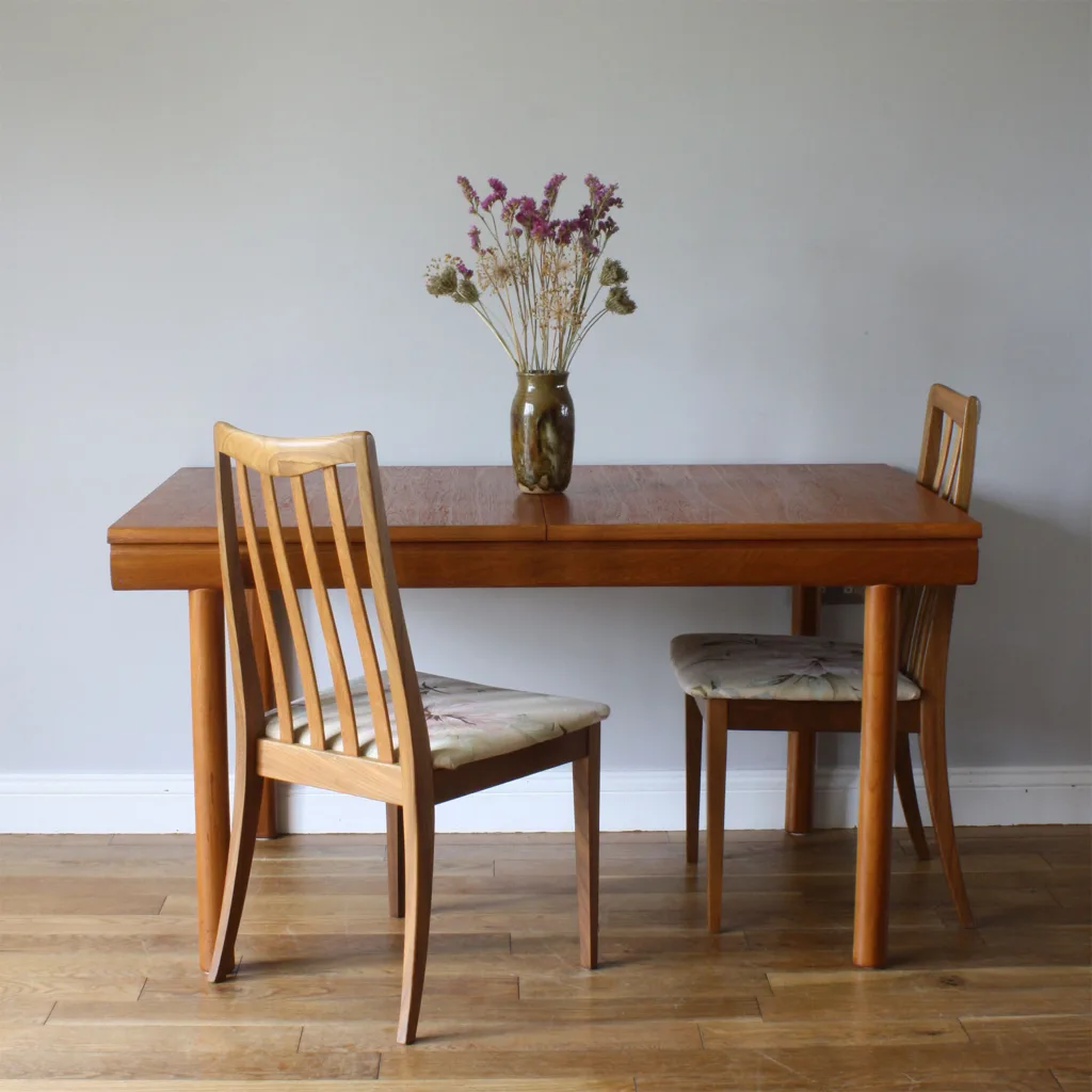 Midcentury 1960s White & Newton Extending Teak Dining Table