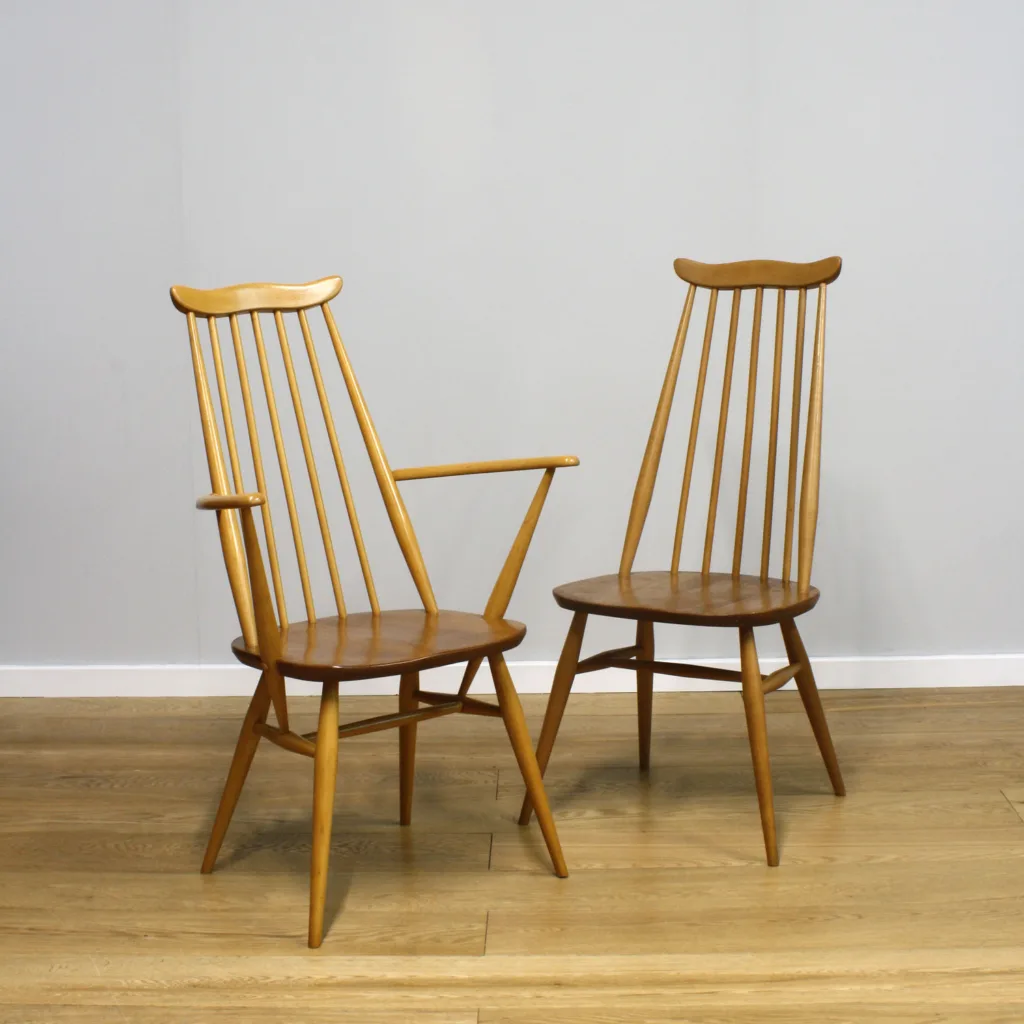 Pair of Original Vintage Ercol Goldsmith Chairs