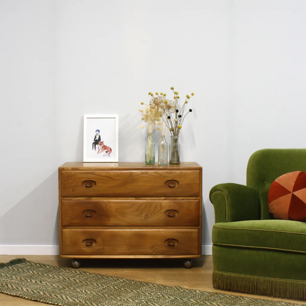 Original Vintage 1960s Ercol 412 Chest of Drawers