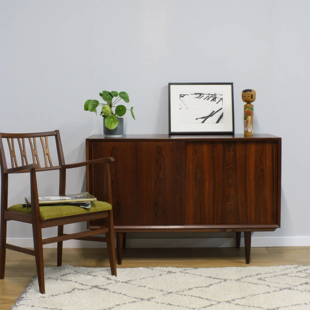Elegant Midcentury Danish Rosewood Cabinet by HP Hansen