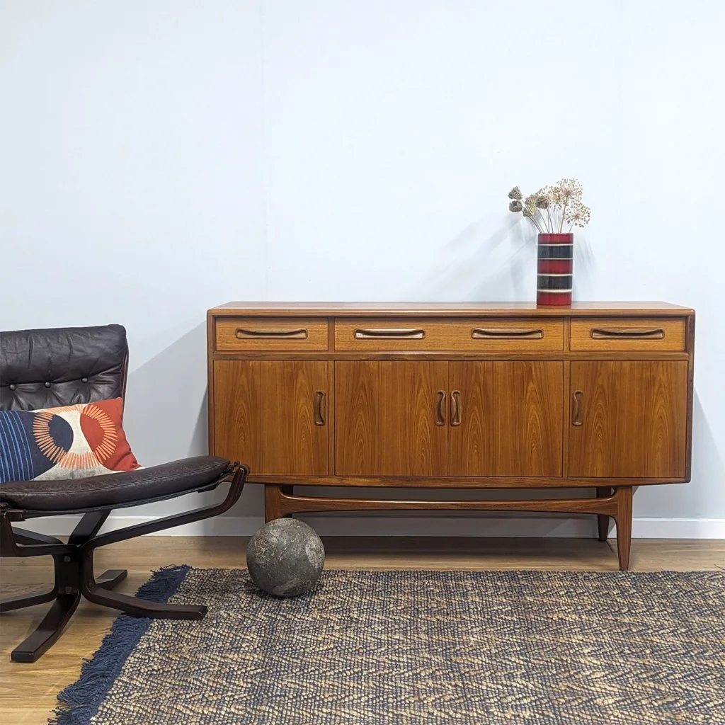 Original 1960s Midcentury G Plan Fresco Teak Sideboard by VB Wilkins