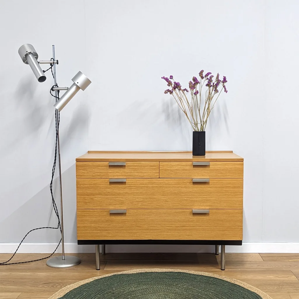 Early 1960s Stag Fineline Chest of Drawers by John & Sylvia Reid
