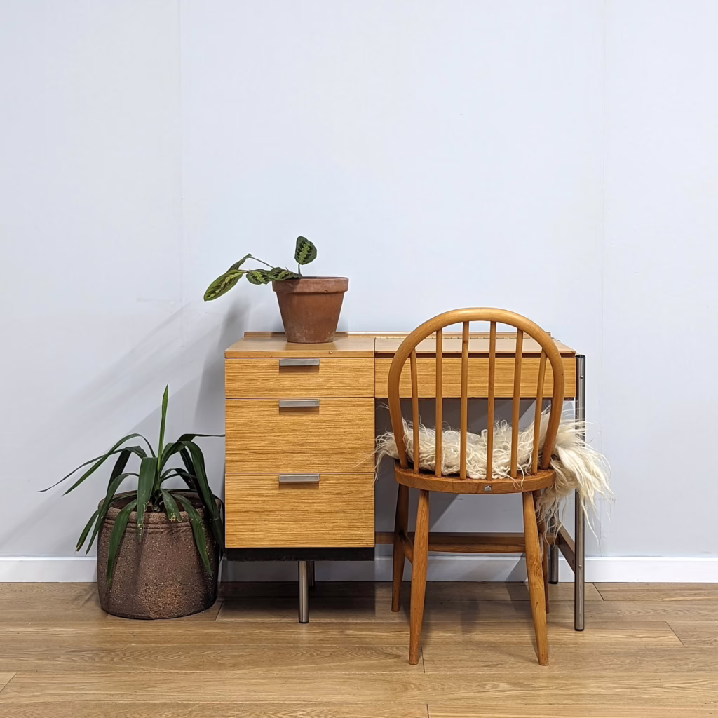 Very Rare Early 1960s Stag Fineline Vanity Desk / Dressing Table
