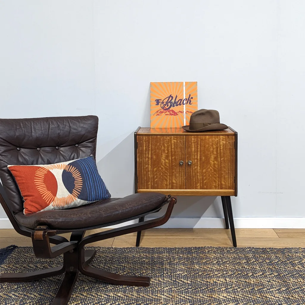 Original Vintage Homeworthy 1960s Record Cabinet with Dansette Legs