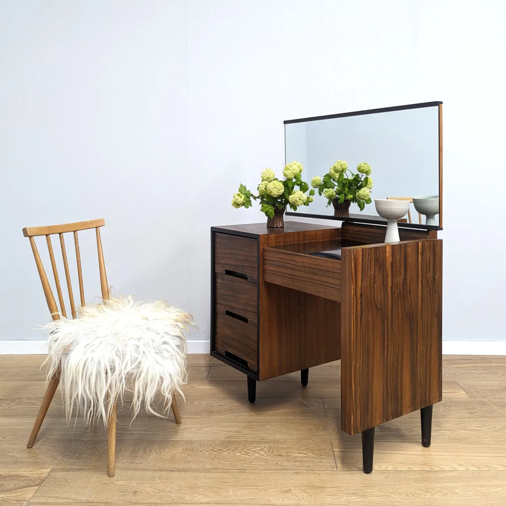 Vintage 1950s Stag C Range Walnut Dressing Table by John & Sylvia Reid