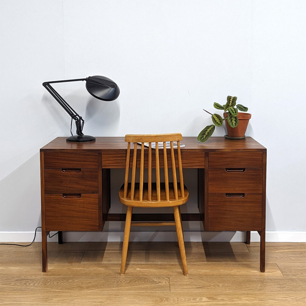 Vintage 1960s Afromosia Desk by Richard Hornby for Fyne Ladye