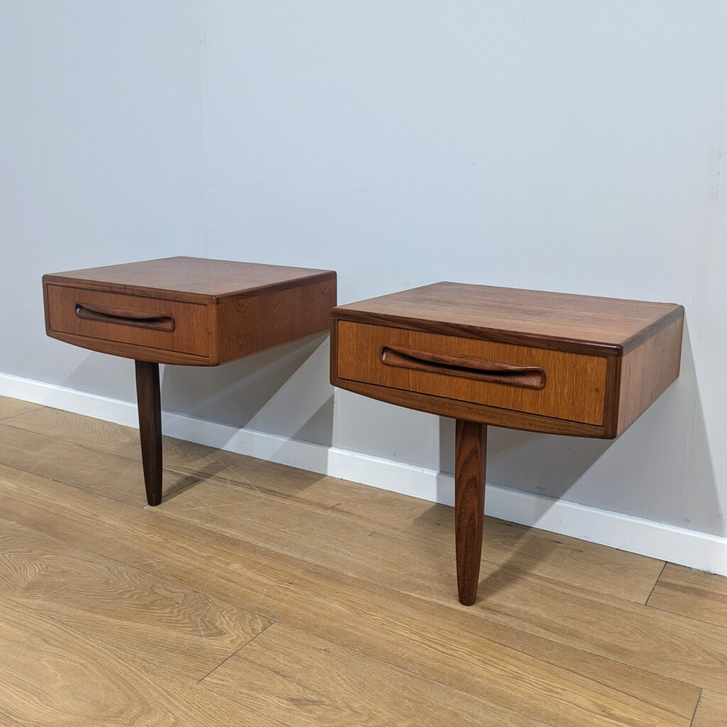 Pair of Original Vintage 1970s G Plan Fresco Floating Bedside Tables