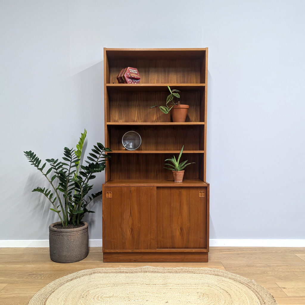 Midcentury Danish 1970s Freestanding Teak Shelf Unit by Feldballes Mobelfabrik