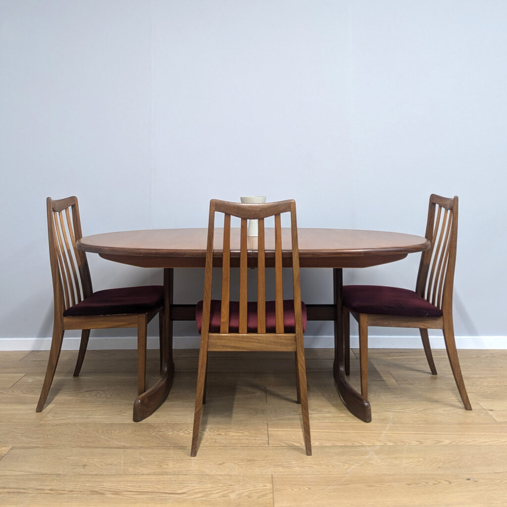 Vintage G Plan 'Fresco' Extending Oval Teak Dining Table