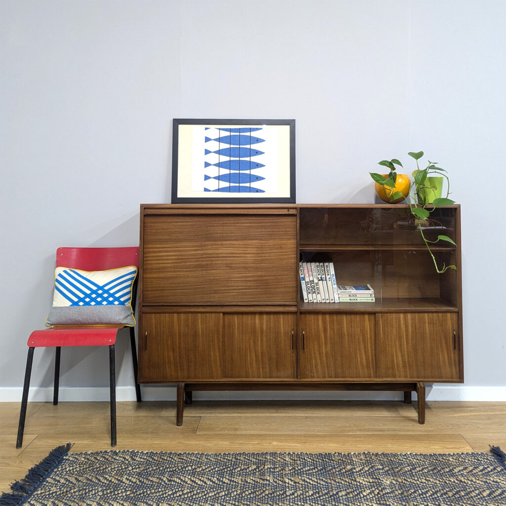 Vintage 1960s Beaver & Tapley 'Multi Width' Teak Bookcase & Bureau by Robert Heritage