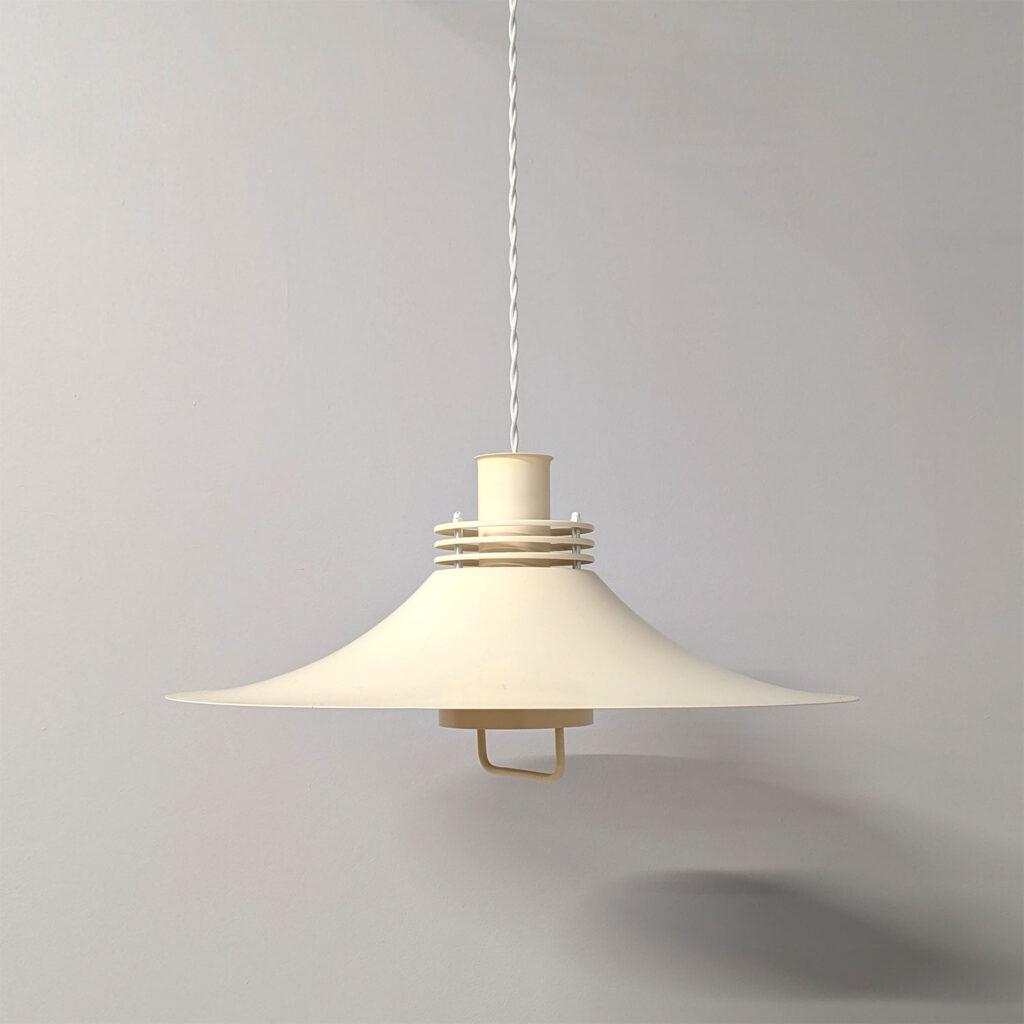 Original Danish Midcentury Off-white Ceiling Pendant Lampshade