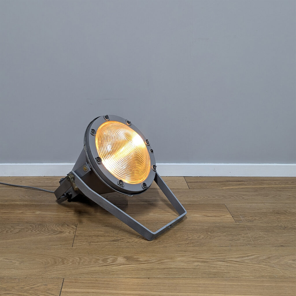 Original Large Industrial 1960s Holophane Lamp - Fully Restored