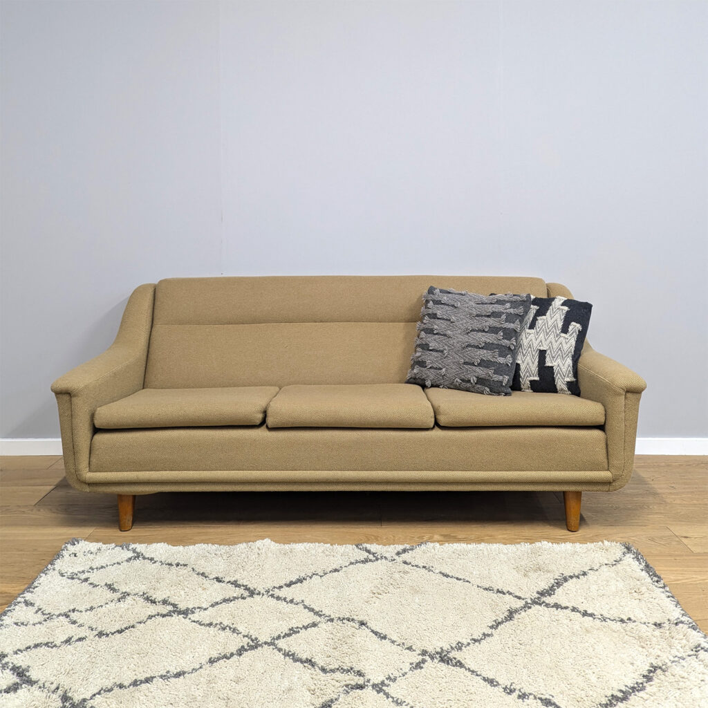 Original Vintage Swedish Three Seat Sofa by DUX