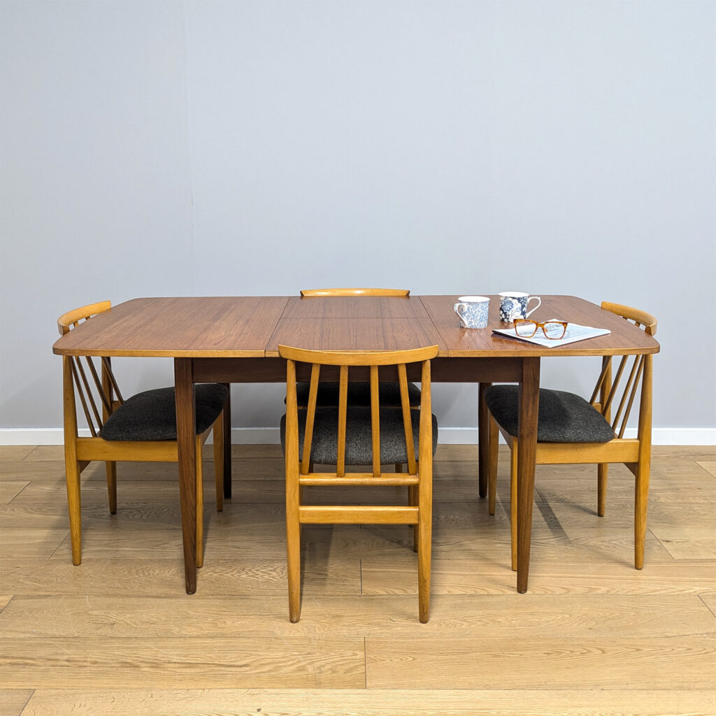 Vintage 1960s Elliotts of Newbury Extending Teak Dining Table