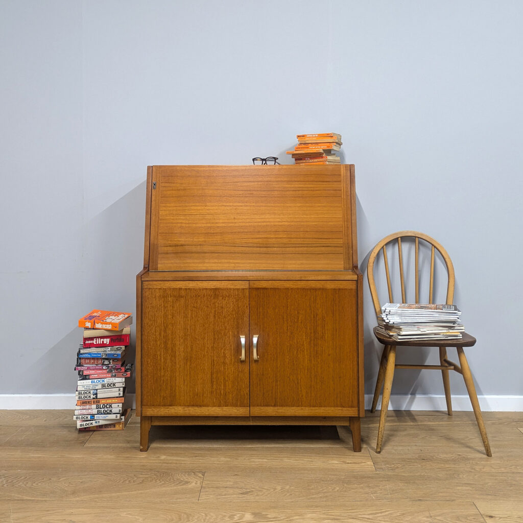 Vintage 1970s Large Teak Bureau by Herbert Gibbs