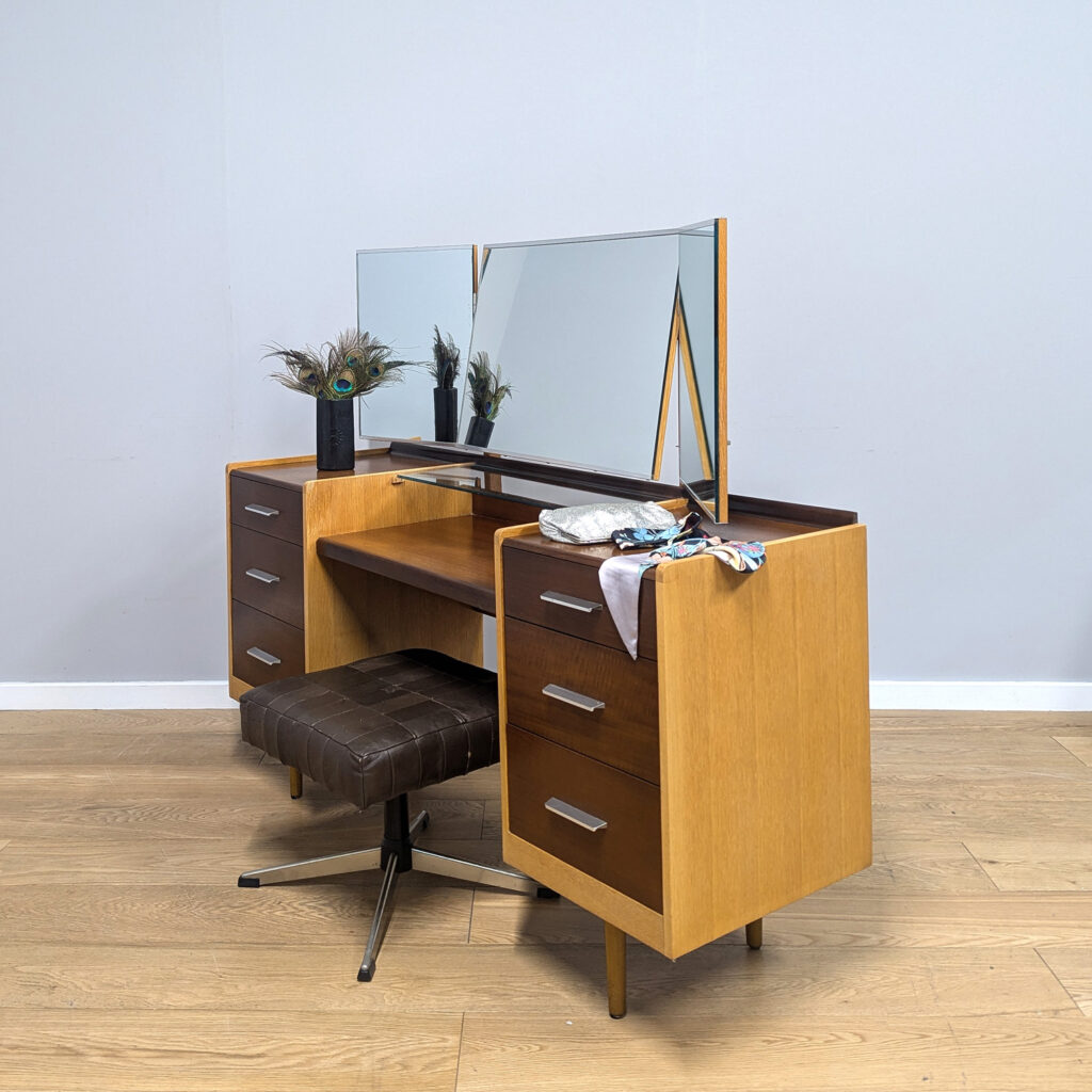 Rare Late 1950s Two Tone Dressing Table by John & Sylvia Reid for Stag