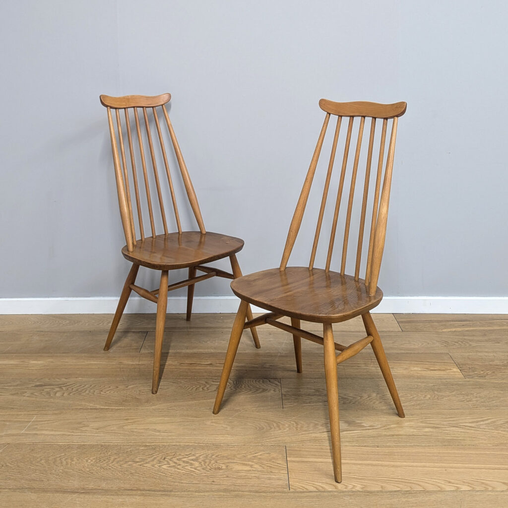 Pair Of Original 1970s Vintage Ercol Goldsmith Chairs