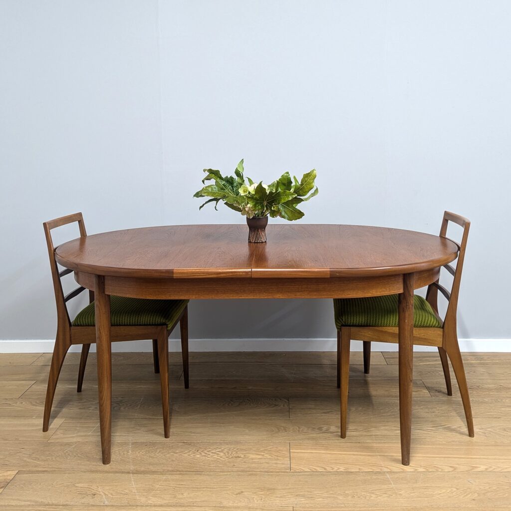 Vintage 1960s G Plan 'Fresco' Extending Oval Teak Dining Table