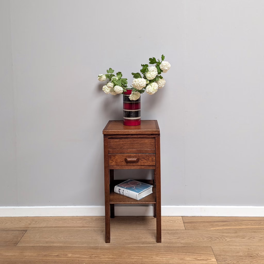 Vintage 1930s Oak Sewing Table Stand