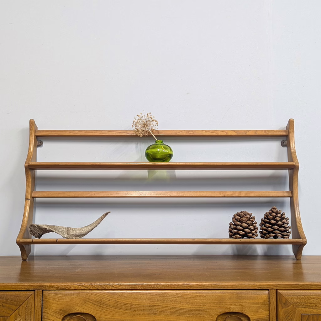Country kitchen plate racks aren't so common in the modern kitchen nowadays but this one from Ercol works just as well for other things, not just dinnerware. In fact it offers two slimline, shallow shelves, ideal perhaps for galley kitchens, where wall-mounted storage can’t protrude too much. As you would expect from Ercol, it’s a small but beautifully formed piece of furniture, complete with brackets to screw into place.