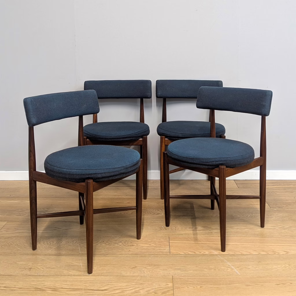 Set of Four Vintage G Plan Fresco Dining Chairs by VB Wilkins