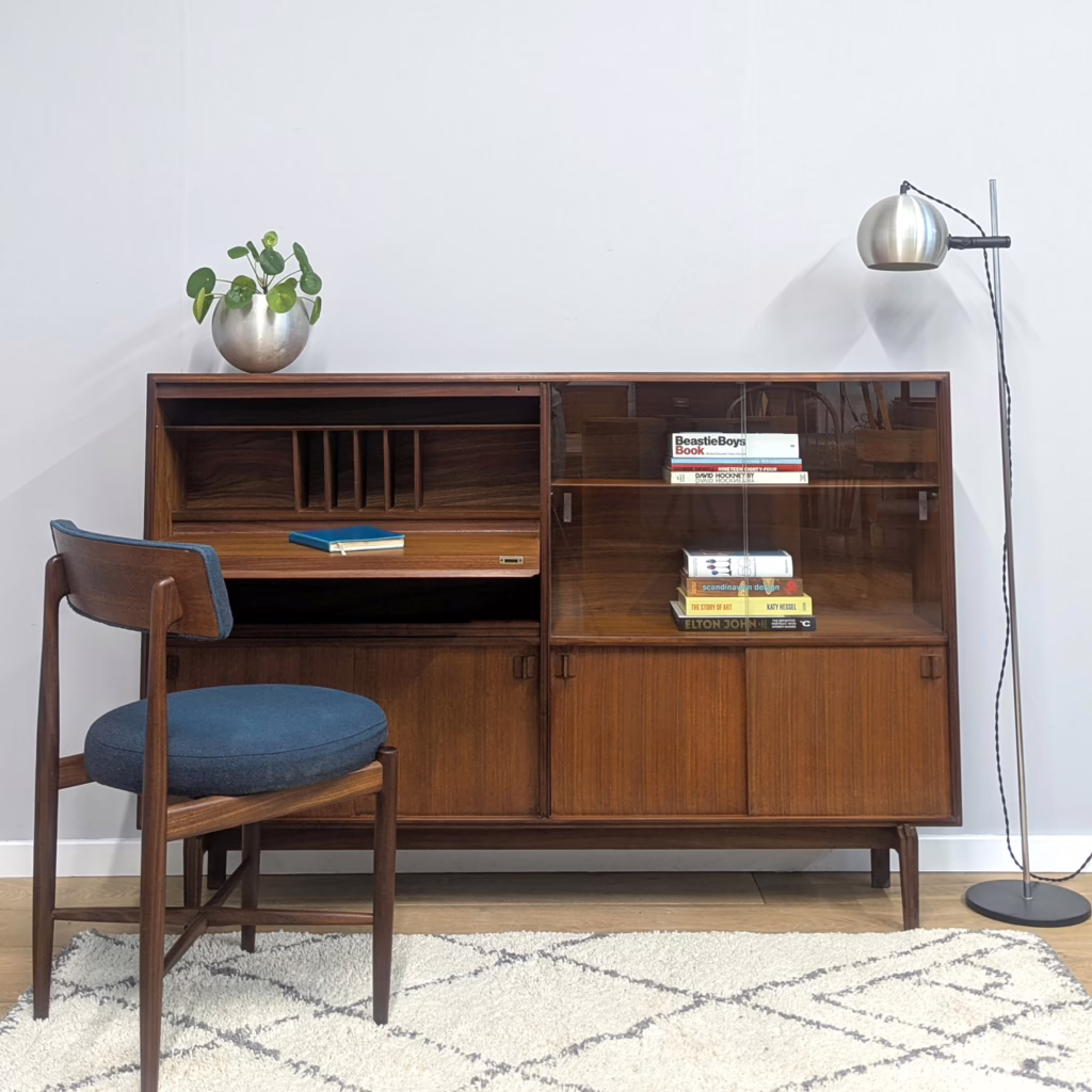 Vintage 1960s 'Multi Width' Bookcase Bureau by Robert Heritage for Beaver & Tapley