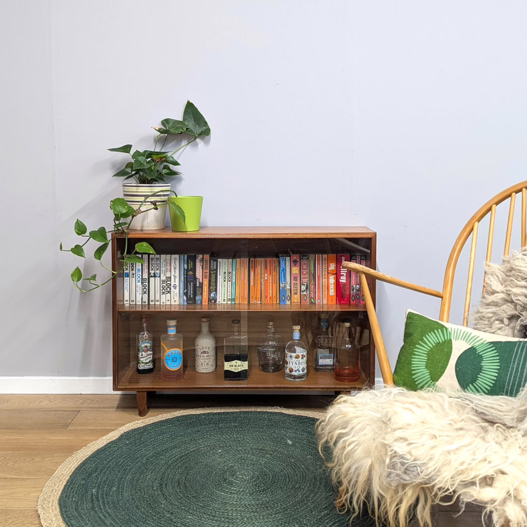 Vintage 1960s Small Glazed Bookcase by Robert Heritage for Beaver & Tapley